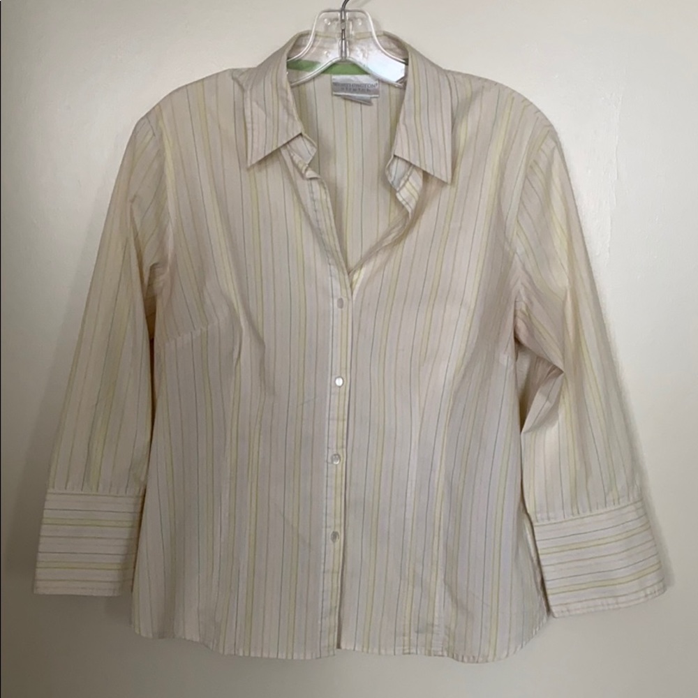 Striped Button Down Blouse